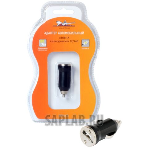 Купить AIRLINE ACH1U11 Адаптер автомобильный 1хUSB 1А, 12/24В