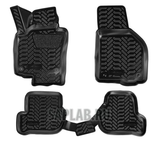 Купить AIRLINE ACMPS59 Ковры в салон (3D с подпят.) для Skoda Octavia (A5) (04-13) компл. 4 шт., (крепеж), выс. борт, полимер., черн.