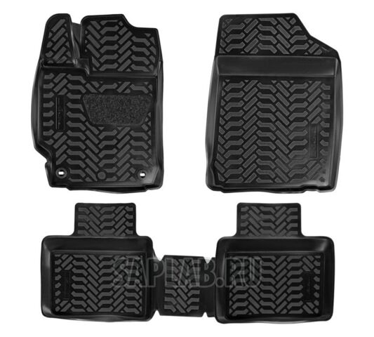 Купить AIRLINE ACMPS65 Ковры в салон (3D с подпят.) для Toyota Camry VII (XV50) (11-)компл. 4 шт., (крепеж), выс. борт, полимер., черн.