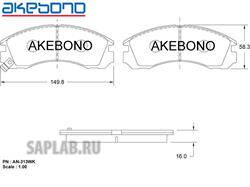 Купить AKEBONO AN-313WK Колодки тормозные дисковые передние MITSUBISHI L200 AN-313WK