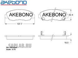Купить AKEBONO AN-455WK Колодки тормозные Япония