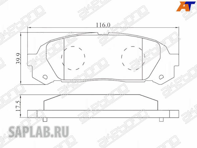 Купить AKEBONO AN-467K Колодки тормозные дисковые ПОДХОДЯТ ДЛЯ TOYOTA Mark II/Chaser/Cresta 96-00 AN-467K