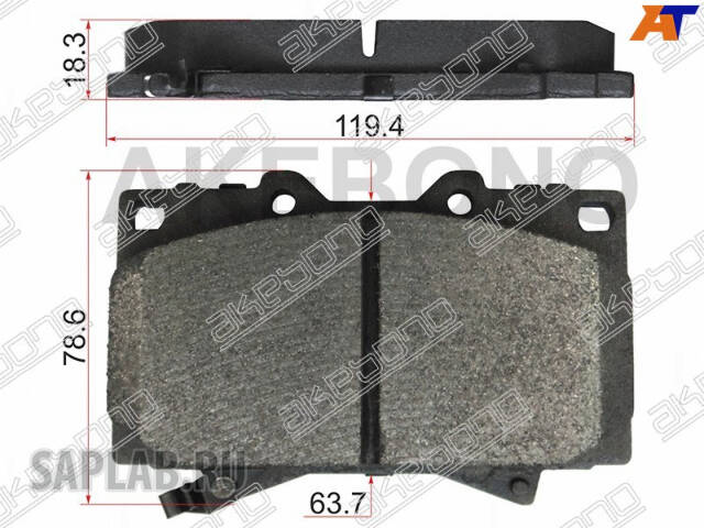 Купить AKEBONO AN-498WK Колодки тормозные дисковые передние для TOYOTA LAND CRUISER 100, LEXUS LX470 AN-498WK