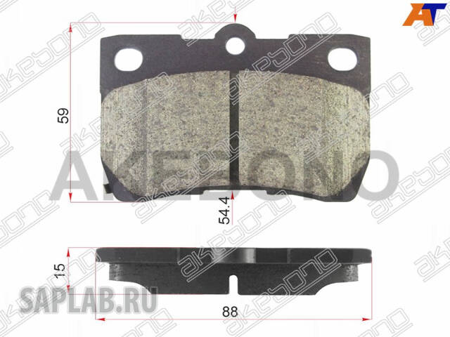 Купить AKEBONO AN-699WK Колодки тормозные дисковые задние ПОДХОДЯТ ДЛЯ LEXUS GS300-460 (_S19_), IS II (_E2_) AN-699WK