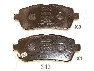 Купить ASHIKA 5003343 Колодки тормозные передние DFY13328Z