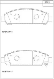 Купить ASIMCO KD2519 Колодки торм. диск.