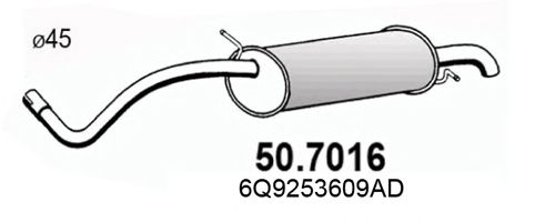 Купить ASSO 50.7016 Глушитель задняя часть