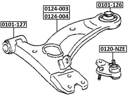 Купить ASVA 0101127 Сайлентблок рычага подвески перед. CHERY RAV4 CA2