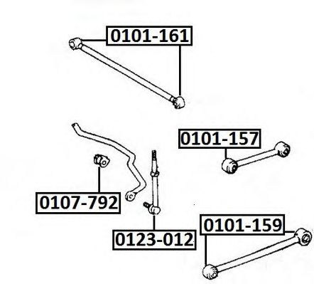 Купить ASVA 0101161 Сайлентблок задней тяги задн. TOYOTA/LEXUS GX470 UZJ120 2002-2009