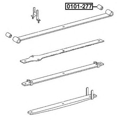 Купить ASVA 0101277 Сайлентблок рессоры задн. TOYOTA/LEXUS TOYOTA HIACE/REGIUSACE KZH100/RZH100/LH100 1989-20