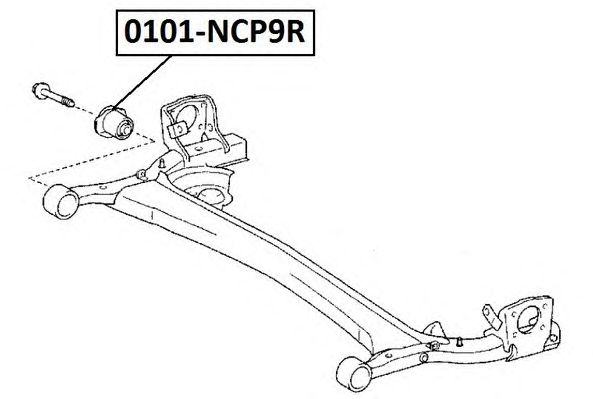 Купить ASVA 0101-NCP9R Сайлентблок задней балки