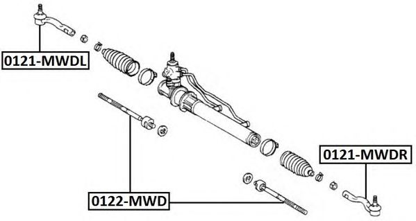 Купить ASVA 0121MWDL Наконечник рулевой тяги лев. TOYOTA/LEXUS TOYOTA : MARK II CHAISER CRESTA JX93/105 4WD TOYOTA BREVIS JCG15 4WD 2001-2004 TOYOTA CROWN/CROWN MAJESTA UZS173 4WD 1999-2004 TOYOT