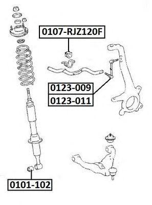 Купить ASVA 0123011 Тяга стабилизатора перед. лев. TOYOTA/LEXUS TOYOTA : LAND CRUISER PRADO KDJ12 RZJ12 VZJ12 TOYOTA 4RUNNER/HILUX SURF KZN215 2002-2005 TOYOTA FJ CRUISER GSJ15 2006- TOYOTA