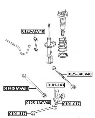 Купить ASVA 01253ACV40 Тяга подвески задн. TOYOTA/LEXUS TOYOTA CAMRY ACV40/GSV40 2006-