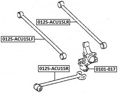 Купить ASVA 0125ACU15R Тяга подвески задн. TOYOTA/LEXUS TOYOTA HARRIER ACU10/SXU10 1997-2003 TOYOTA HARRIER ACU15/SXU15 4WD 1997-2003 TOYOTA HIGHLANDER ACU25/MCU25 4WD 2000- TOYOTA KLUGER