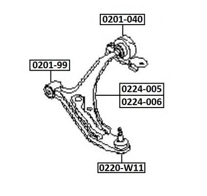 Купить ASVA 0220W11 Опора шаровая перед. NISSAN/INFINITI NISSAN : AVENIR W11 1998- NISSAN AVENIR W11 1998-