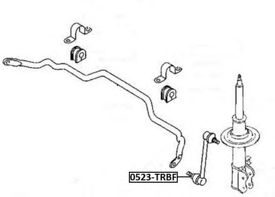 Купить ASVA 0523TRBF Тяга стабилизатора перед. MAZDA TRIBUTE EP 2001-