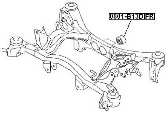Купить ASVA 0801B13DIFR Опора крепления дифференциала задн. SUBARU LEGACY B13 2003-2009 IMPREZA 2007<