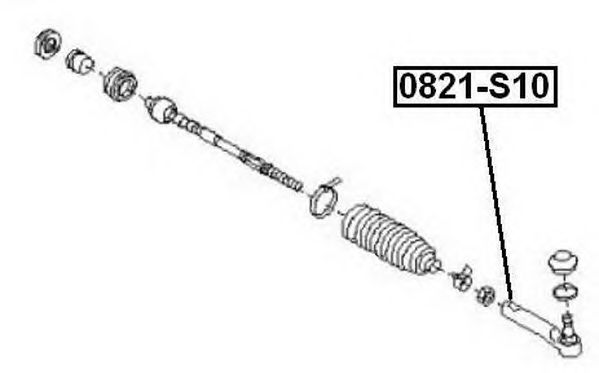 Купить ASVA 0821S10 Наконечник рулевой тяги SUBARU FORESTER 98-07
