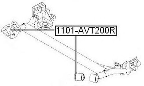 Купить ASVA 1101AVT200R Сайлентблок балки задн. CHEVROLET AVEO T200 2002-2006