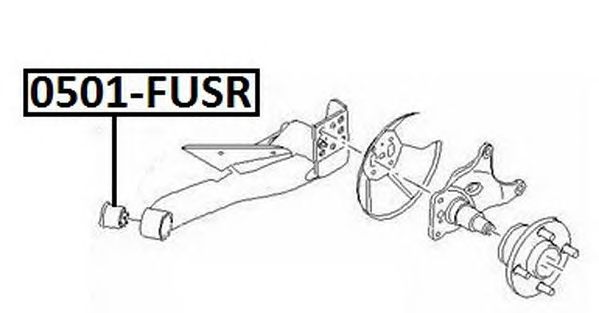 Купить ASVA 2101FUSR Сайлентблок балки задн. FORD FIESTA JD 2001-2008