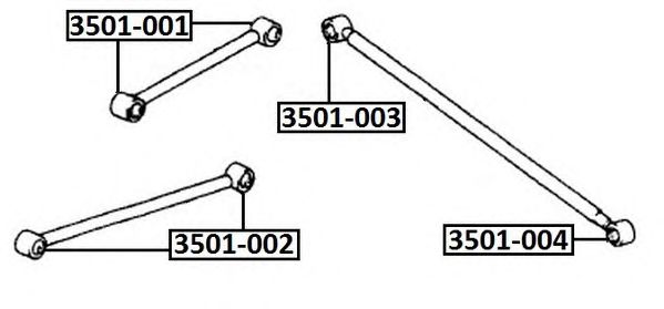 Купить ASVA 3501002 Сайлентблок продольной тяги | зад прав/лев |