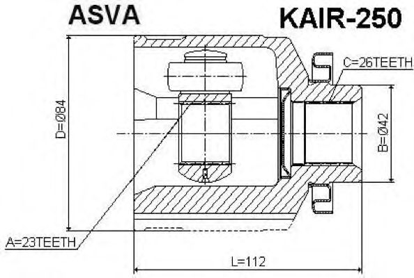 Купить запчасть ASVA - KAIR250 