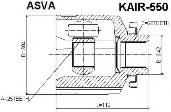 Купить запчасть ASVA - KAIR550 