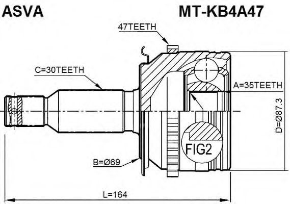 Купить запчасть ASVA - MTKB4A47 