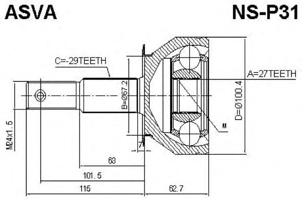 Купить запчасть ASVA - NSP31 