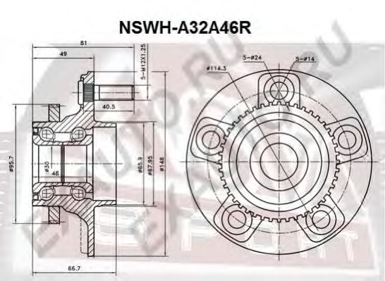 Купить ASVA NSWH-A32A46R Подшипник зад.ступ.[ступица]
