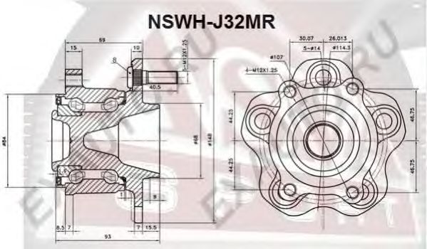Купить ASVA NSWH-J32MR Ступица задняя с магнитным кольцом ABS