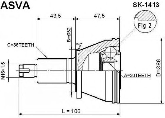 Купить запчасть ASVA - SK1413 