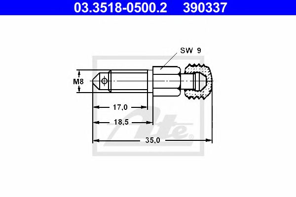 Купить ATE 03351805002 штуцер прокачки !M8x18.5x35\ Volvo