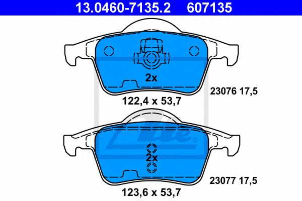 Купить ATE 13.0460-7135.2 Колодки тормозные дисковые задн, VOLVO: S60 2.0 T/2.3 T5/2.4/2.4 AWD/2.4 Bifuel/2.4 D/2.4 D5/2.4 T/2.4 T AWD/2.4 T5/2.5 T/2.5 T AWD/T5 00-10, S80 I 2.0/2.0 T/2.4/2.4 Bifuel/2.