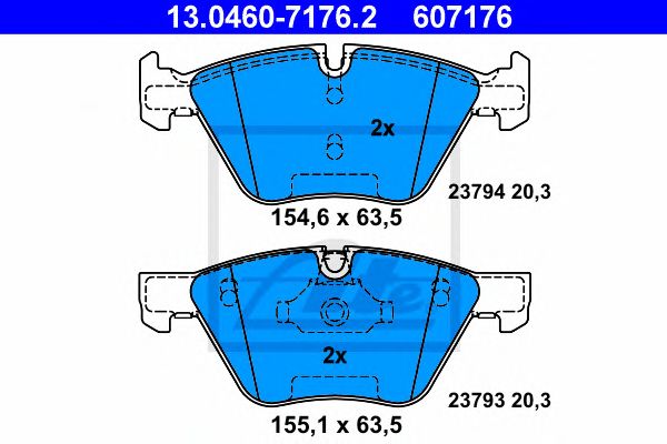 Купить ATE 13-0460-7176-2 Колодки торм.пер.
