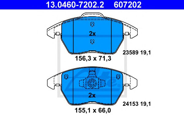 Купить ATE 13-0460-7202-2 Колодки торм.пер.
