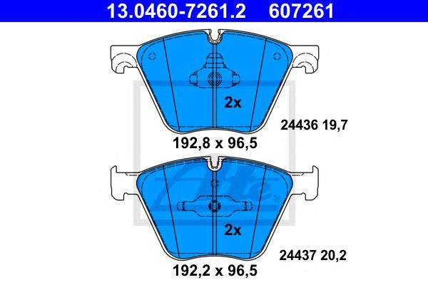 Купить ATE 13-0460-7261-2 Колодки торм.передн.