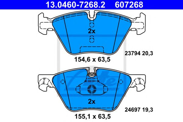 Купить ATE 13-0460-7268-2 Колодки торм.пер.