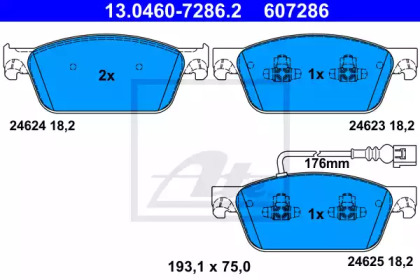 Купить ATE 13-0460-7286-2 Колодки торм.пер.