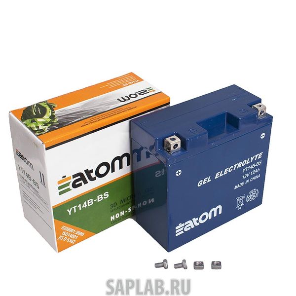 Купить ATOM 2102072 Мото аккумулятор ATOM  YT14B-BS (YT14B-4) GEL гелевый