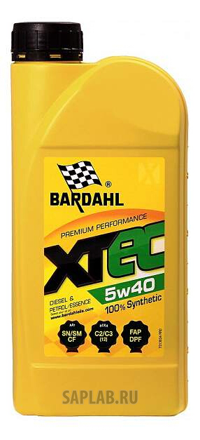 Купить BARDAHL 36341 Масло моторное синтетическое 1л - XTEC 5W40