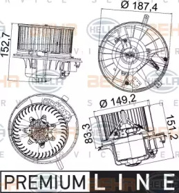 Купить BEHR 8EW351043221 Мотор печки