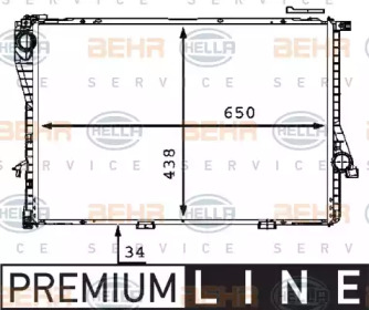 Купить BEHR 8MK376712481 РАДИАТОР 650 А 34-39 /2108904 / 500648 98--