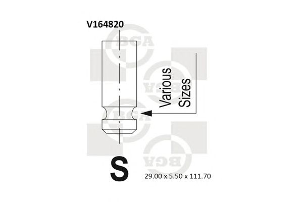 Купить BGA V164820 Впускной клапан