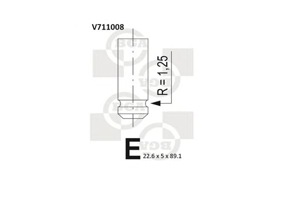 Купить BGA V711008 Клапан двигателя впускной [22.6x5x89.1] TOYOTA YARIS 1.0/1.3 99-12