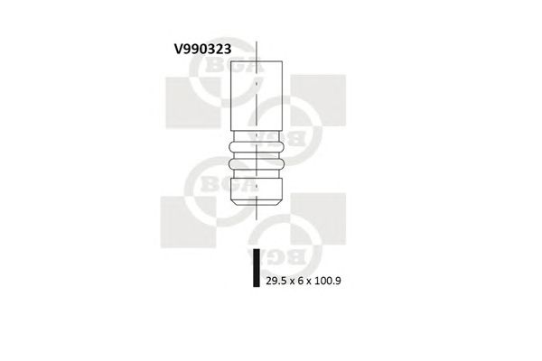Купить BGA V990323 Клапан двигателя впускной [29.5x6x100.9] AUDI A3/SKO FABIA/OCTAVIA/VW GOLF IV-V/PASSAT 1.2-1.6FSI 99-08