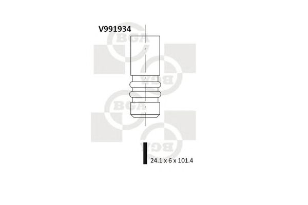 Купить BGA V991934 Клапан двигателя выпускной [24.1x6x101.45] FORD FIESTA, FOCUS, FUSION / MAZDA 2 / VOLVO C30, V40 1.4/1.6 [B4164S/FXJA/HWDA] 95-