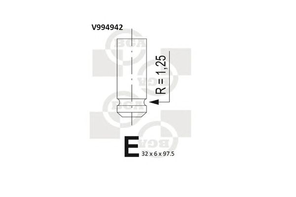 Купить BGA V994942 Клапан двигателя выпускной [31.5x8x110] OPEL ARENA / RENAULT CLIO, KANGOO, MEGANE, THALIA, TRAFIC / SUZUKI SX4 1.9 91-05