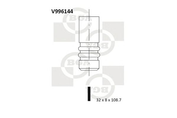 Купить BGA V996144 Клапан двигателя выпускной [32x8x108.7] FORD C-MAX, FIESTA, FOCUS, GALAXY, MONDEO, TRANSIT 1.8 93-15